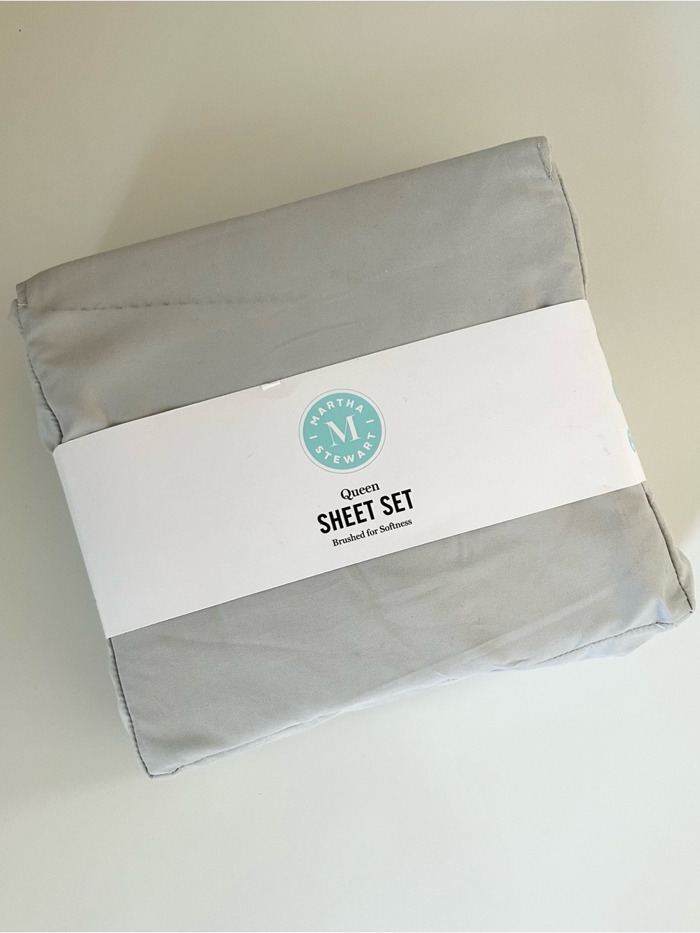 NEW! Martha Stewart Gray Queen Bed Sheet Set